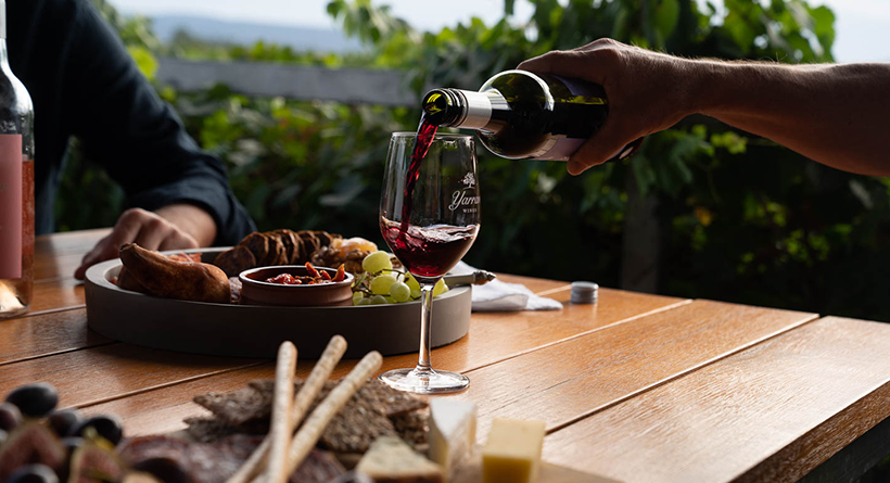 Yarran wine and food platter